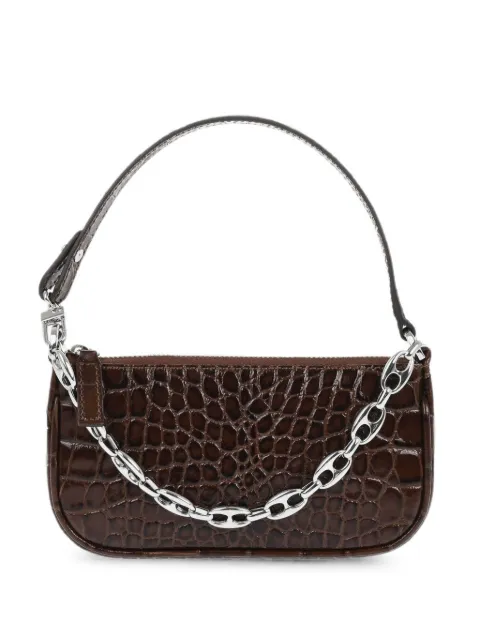 BY FAR mini Rachel crocodile-effect shoulder bag