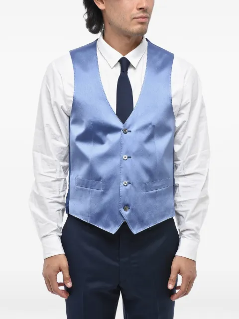 Corneliani Cerimonia Academy silk satin waistcoat