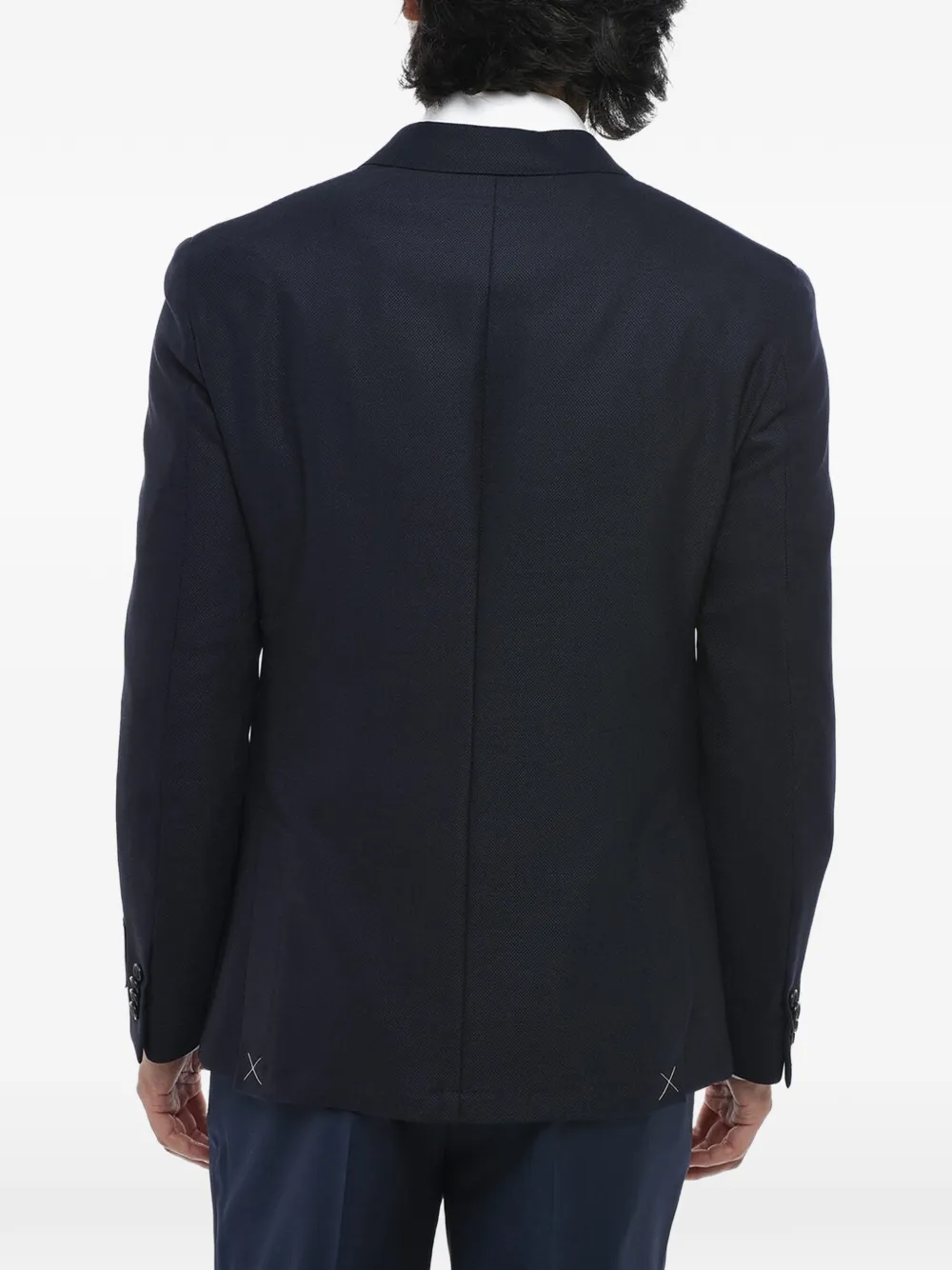 Corneliani patch-pocket single-breasted blazer Blauw