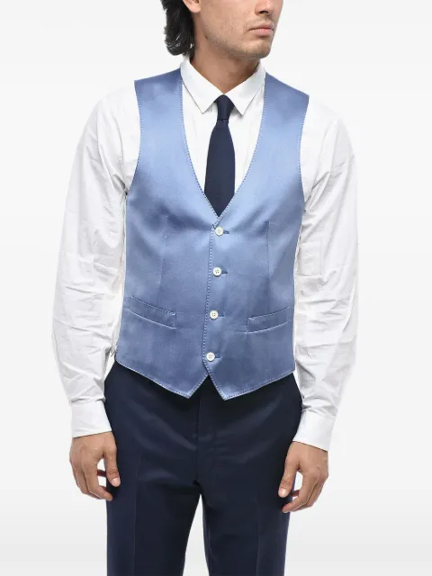 Corneliani Cerimonia Academia satin-finish silk waistcoat