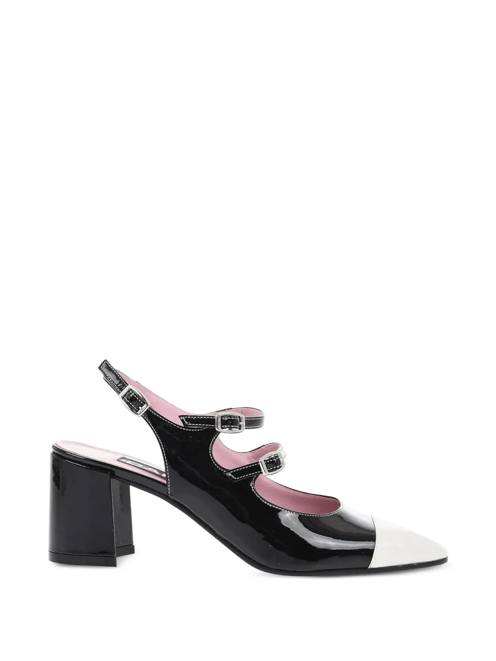 Carel Paris Papaya patent-leather Mary Jane pumps Zwart
