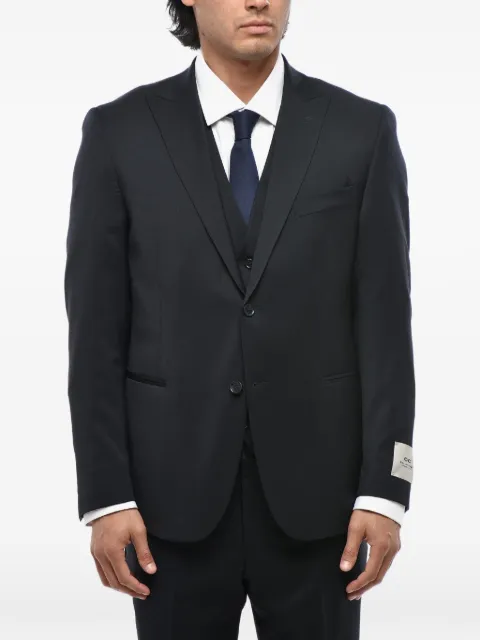 Corneliani CC Collection peak-lapel three-piece suit