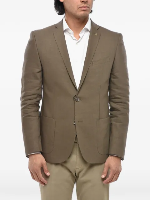 Corneliani blazer CC Collection en mezcla de lino con bolsillo de parche