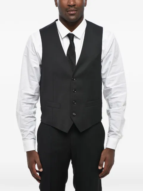 Corneliani button-fastening wool waistcoat