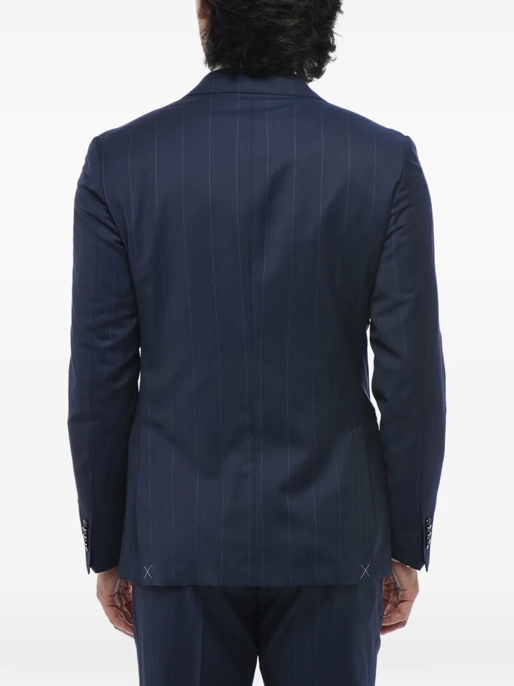 Corneliani pinstripe-pattern single-breasted suit Blauw