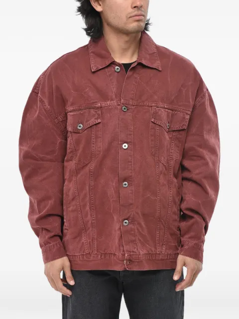Off-White garment-dyed patch-pocket denim jacket