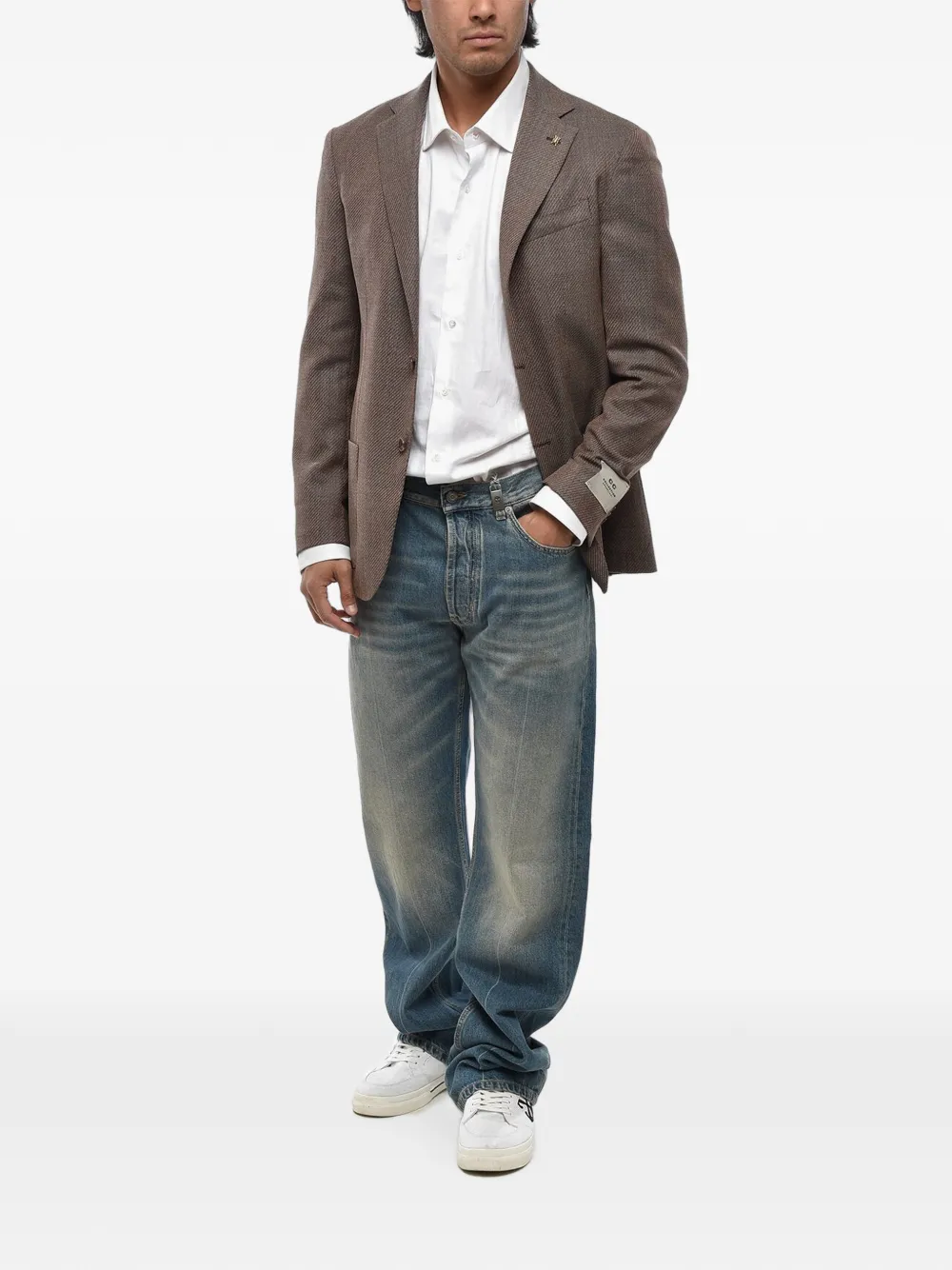 Corneliani single-breasted blazer Bruin