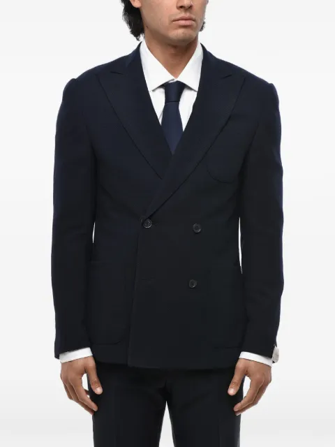Corneliani patch-pocket double-breasted blazer