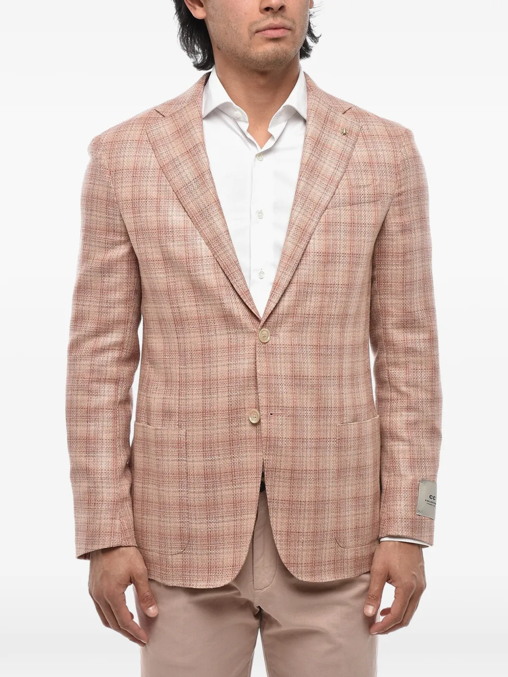 Corneliani CC collection single-breasted patch-pocket blazer - Rosa