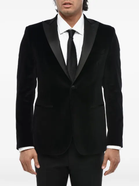 Corneliani peak-lapel velvet suit jacket
