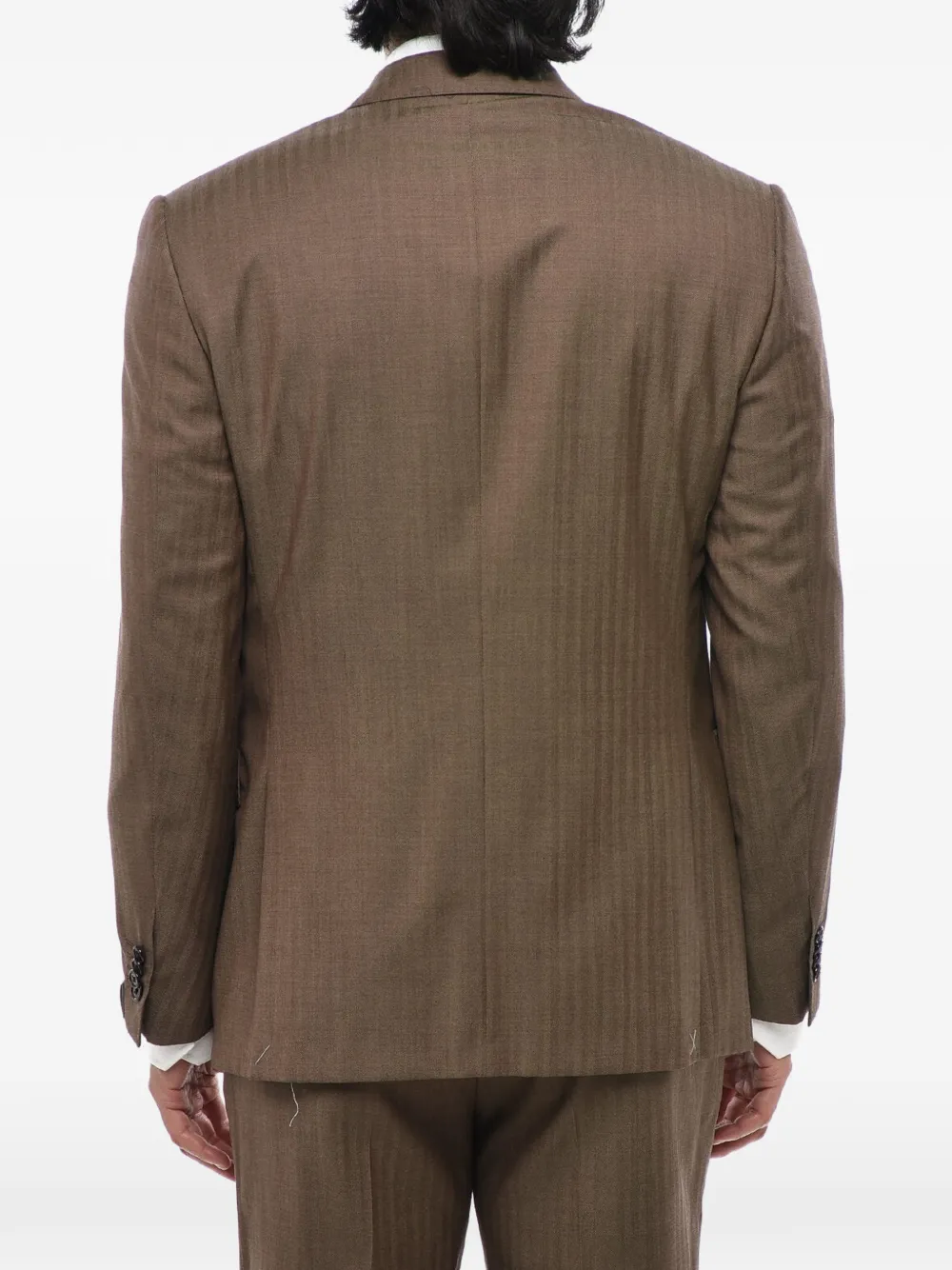 Corneliani Academy pak met visgraat-patroon Bruin