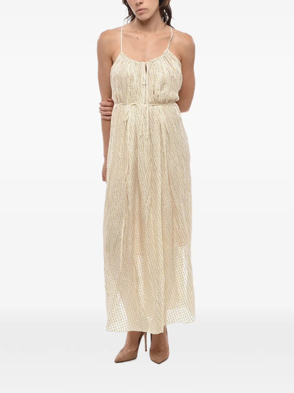 Stella McCartney Lurex Nadia dress - Nude