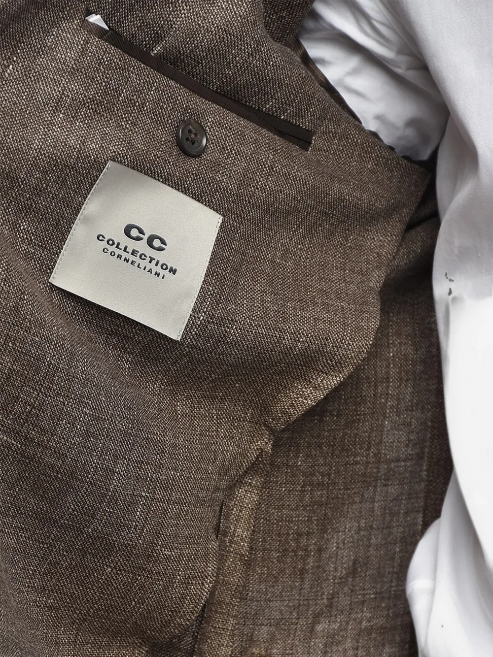 Corneliani CC collection single-breasted patch-pocket blazer Bruin