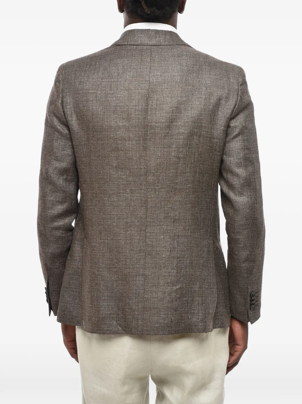 Corneliani CC collection single-breasted patch-pocket blazer Bruin