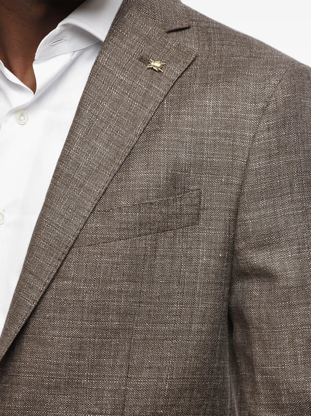 Corneliani CC collection single-breasted patch-pocket blazer Bruin
