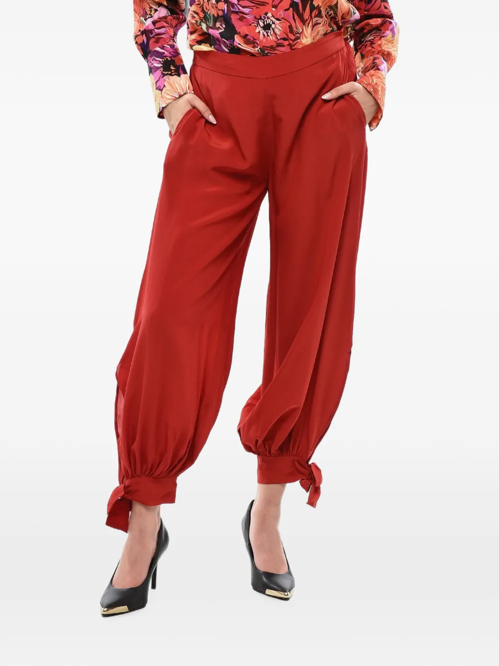 Stella McCartney Sophia chiffon balloon pants - Rot