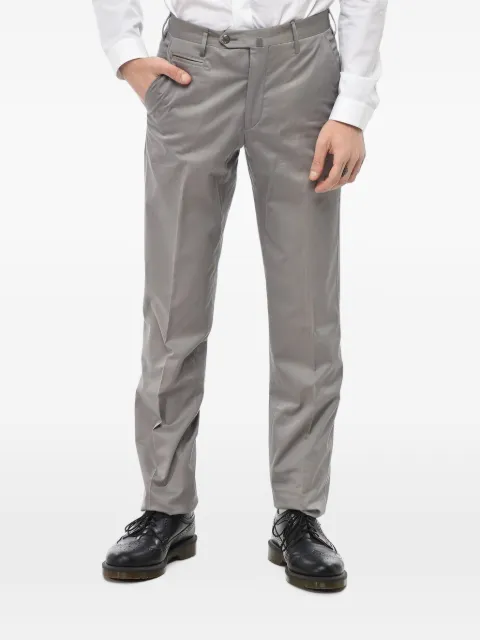 Corneliani pressed-crease cotton chino pants