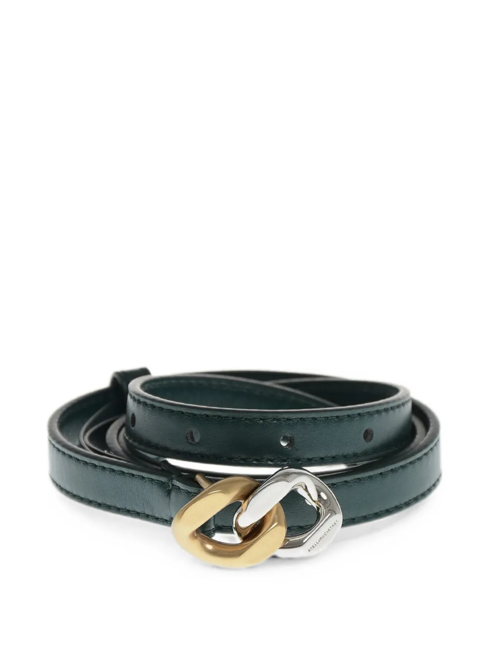 Stella McCartney bicolour chain-buckle belt - Grün