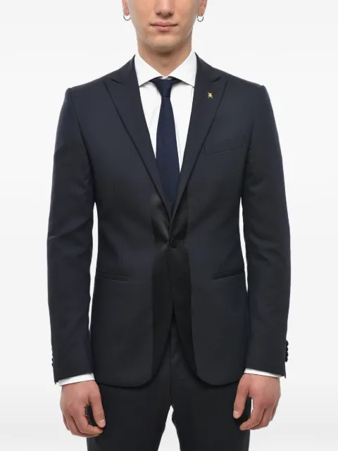 Corneliani satin-trim three-piece suit