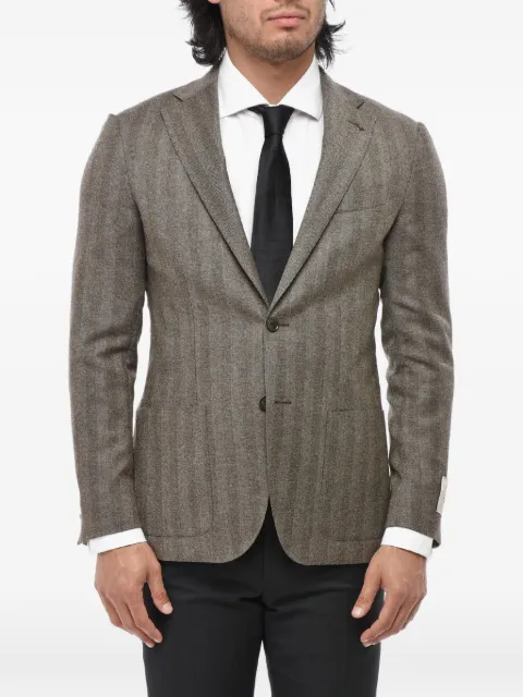 Corneliani blazer con botones y motivo pied de poule