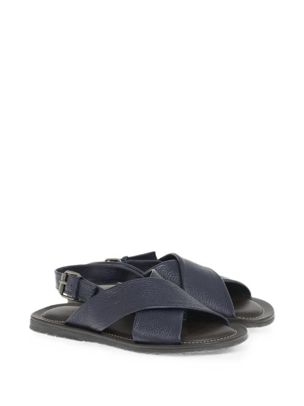 Corneliani crossover-strap slingback sandals Blauw