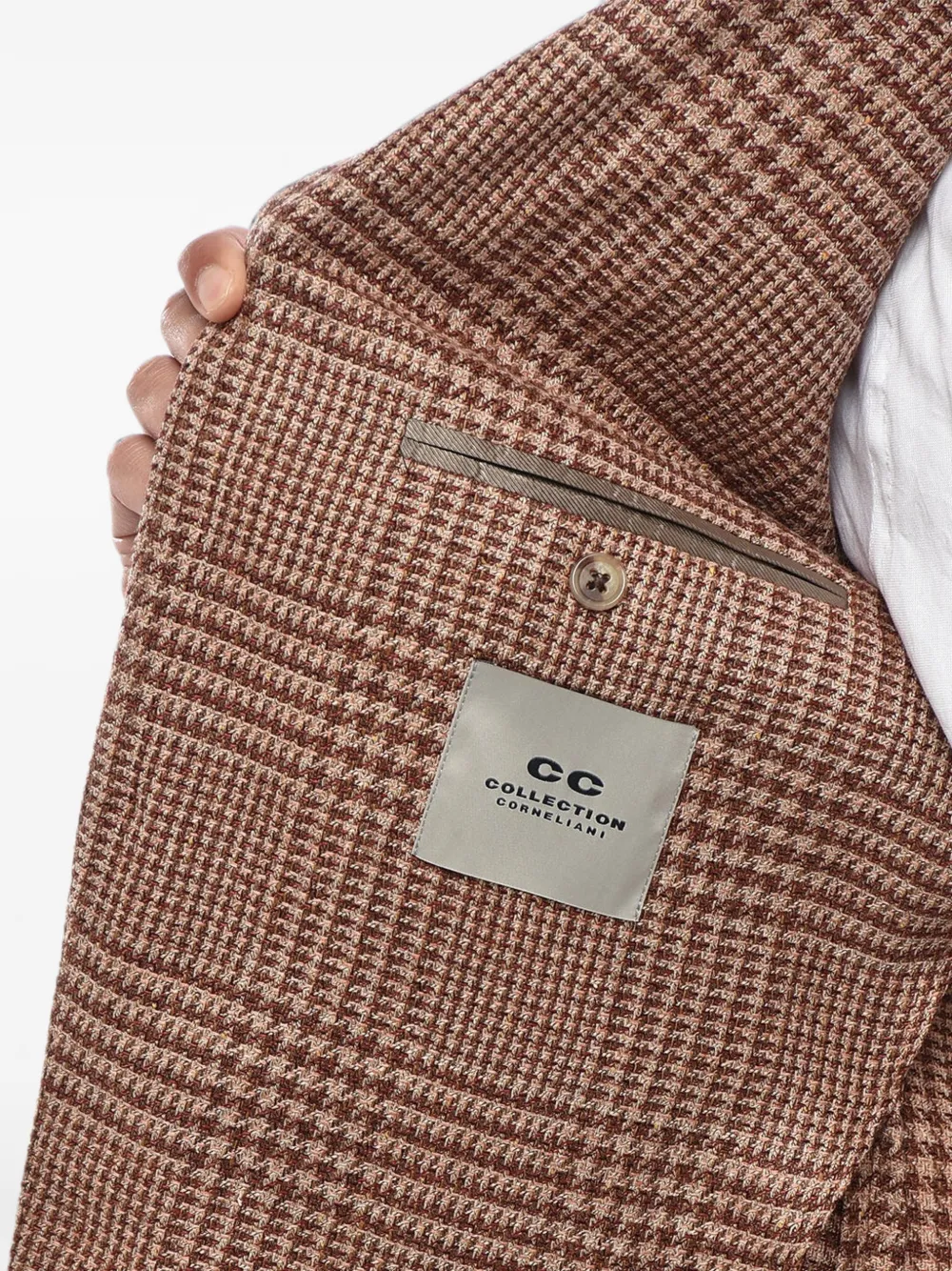Corneliani single-breasted plaid blazer Bruin