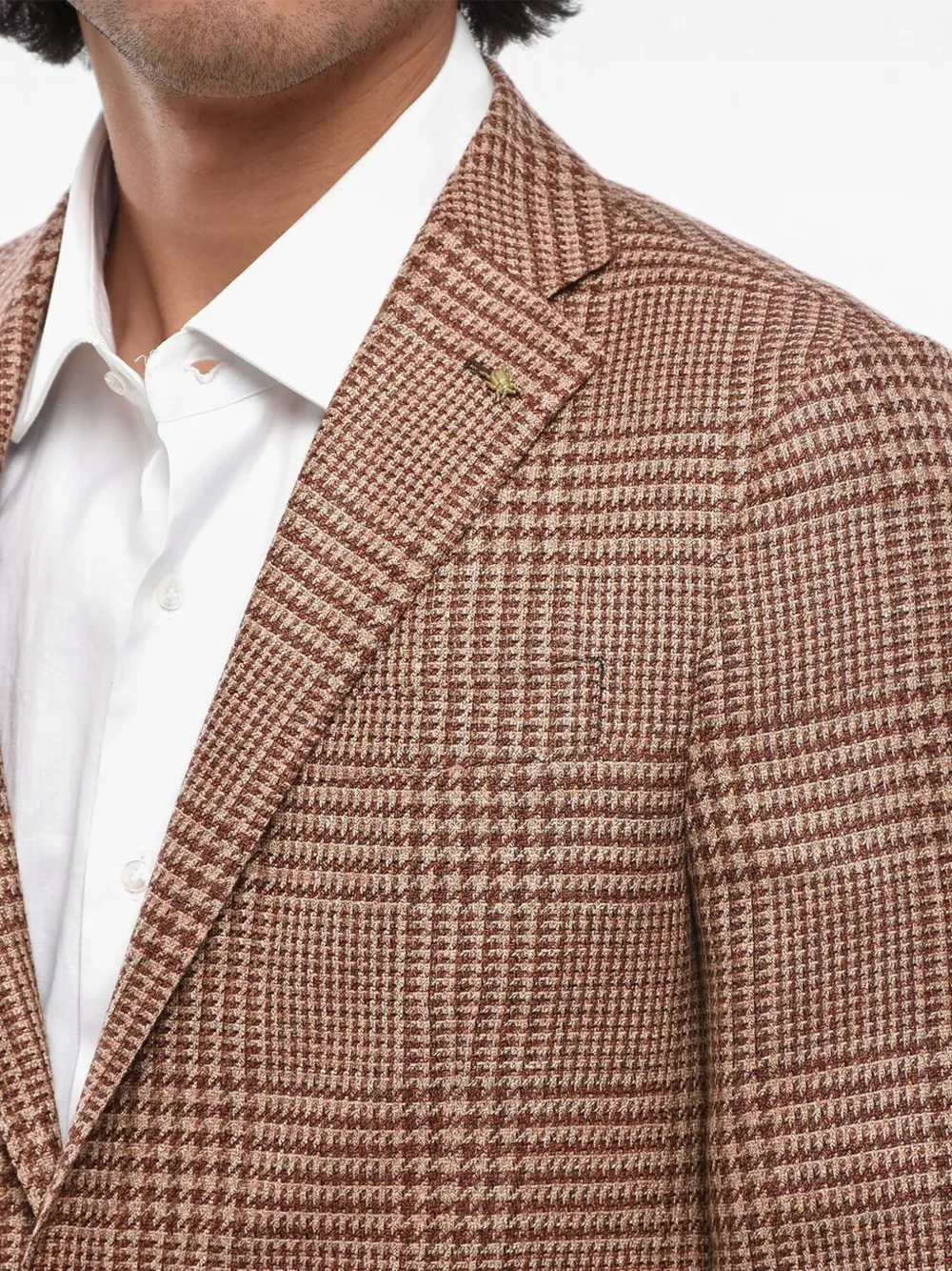 Corneliani single-breasted plaid blazer Bruin