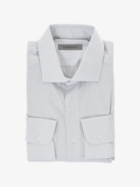 Corneliani striped spread-collar shirt