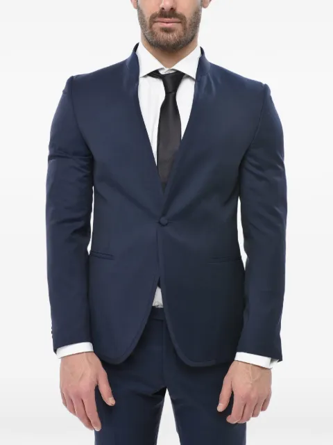 Corneliani single-breasted mandarin-collar suit