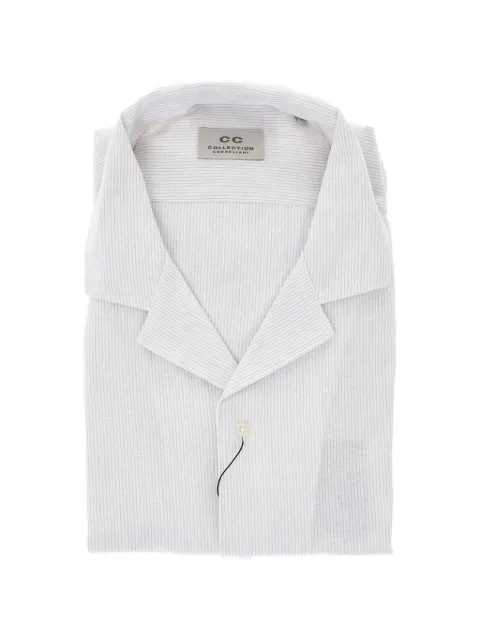 Corneliani striped camp-collar shirt