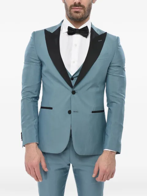 Corneliani contrast-trim single-breasted suit