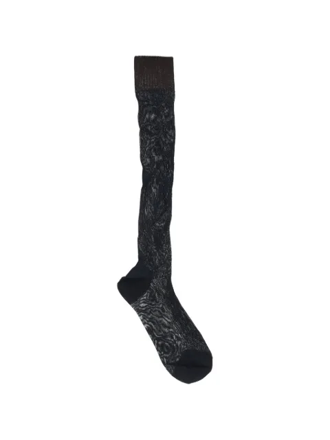 DSQUARED2 long viscose socks with contrast trim