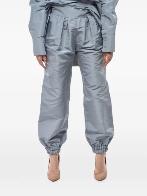 SUPER BLOND tapered silk trousers