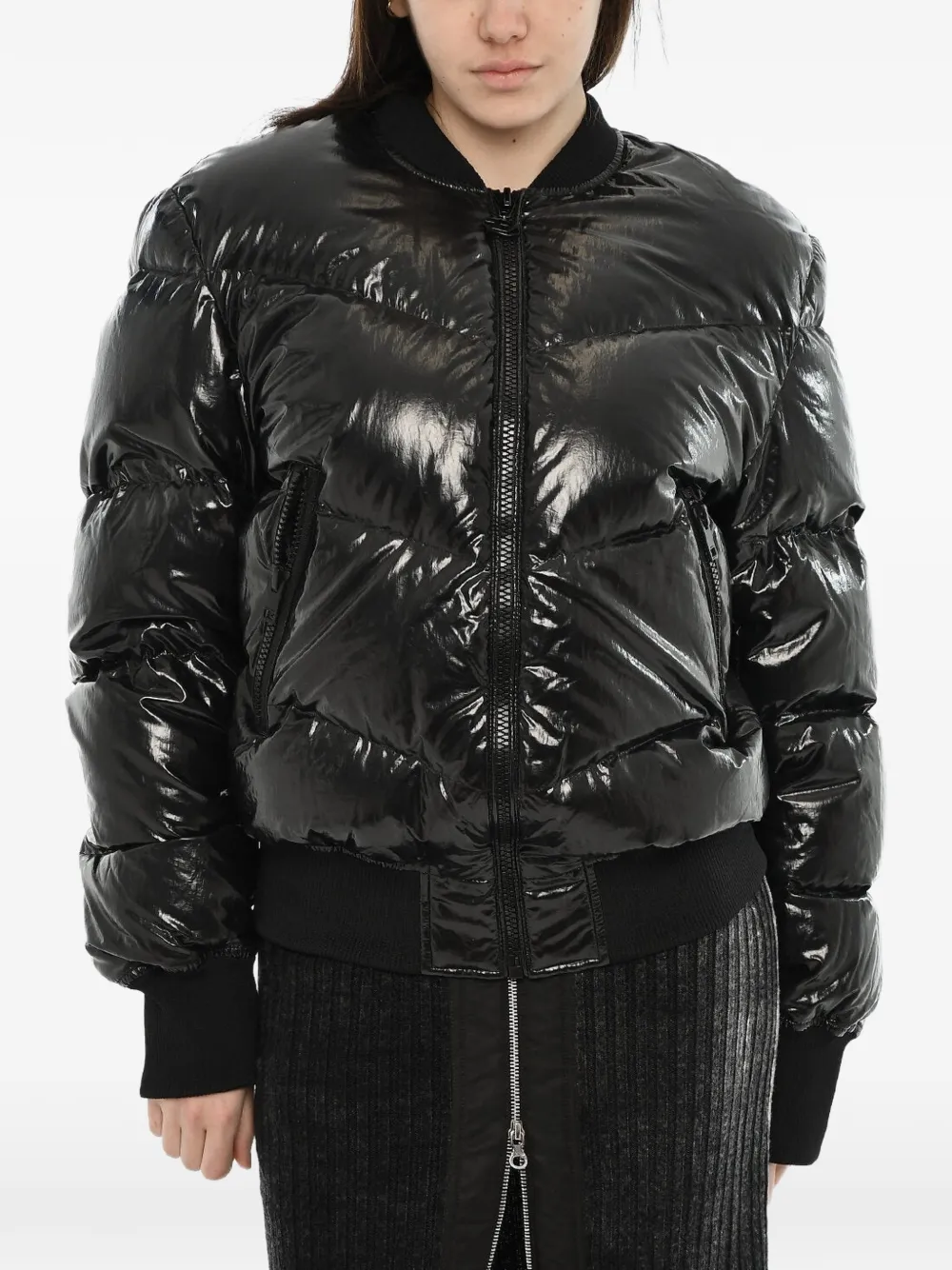 Diesel quilted-pattern jacket - Schwarz