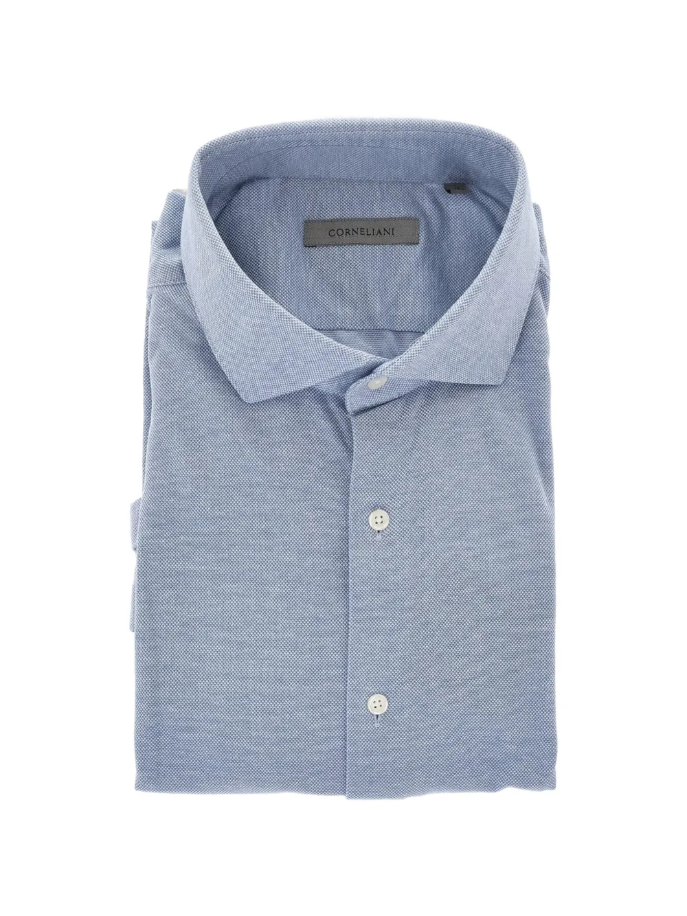 Corneliani 패턴 코튼 셔츠 | 블루 | Image 1