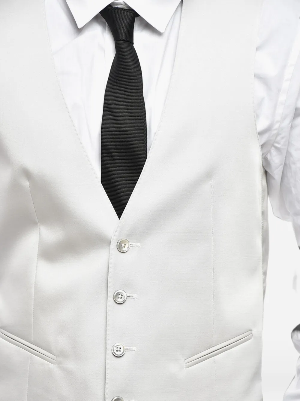 Corneliani Cerimonia Academy silk waistcoat Grijs