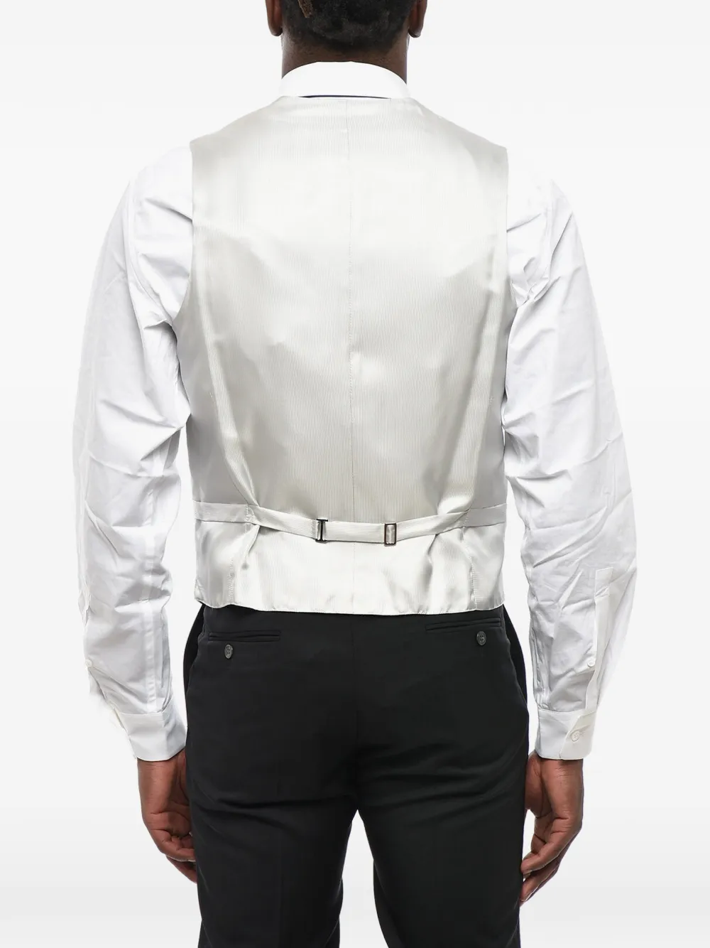 Corneliani Cerimonia Academy silk waistcoat Grijs
