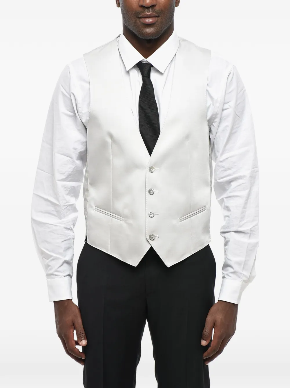 Corneliani Cerimonia Academy silk waistcoat - Grau