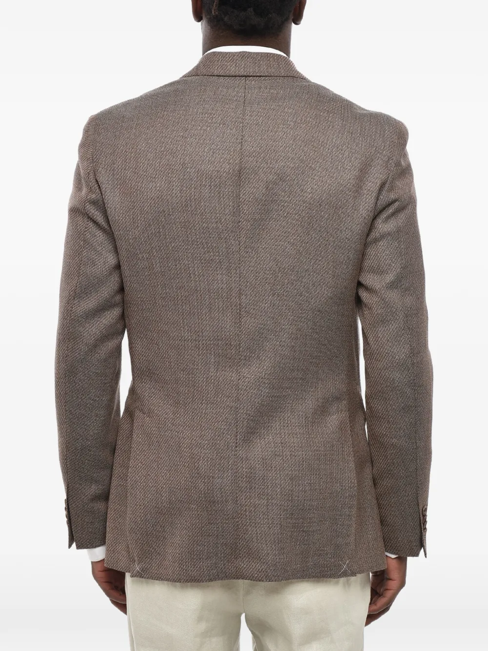 Corneliani virgin wool jetted-pocket blazer Bruin