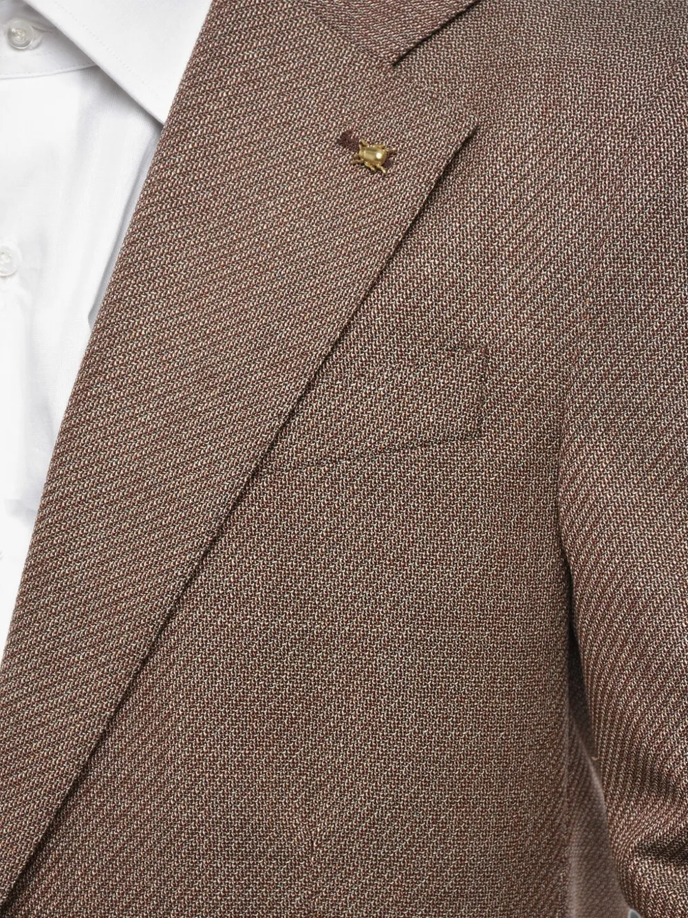 Corneliani virgin wool jetted-pocket blazer Bruin