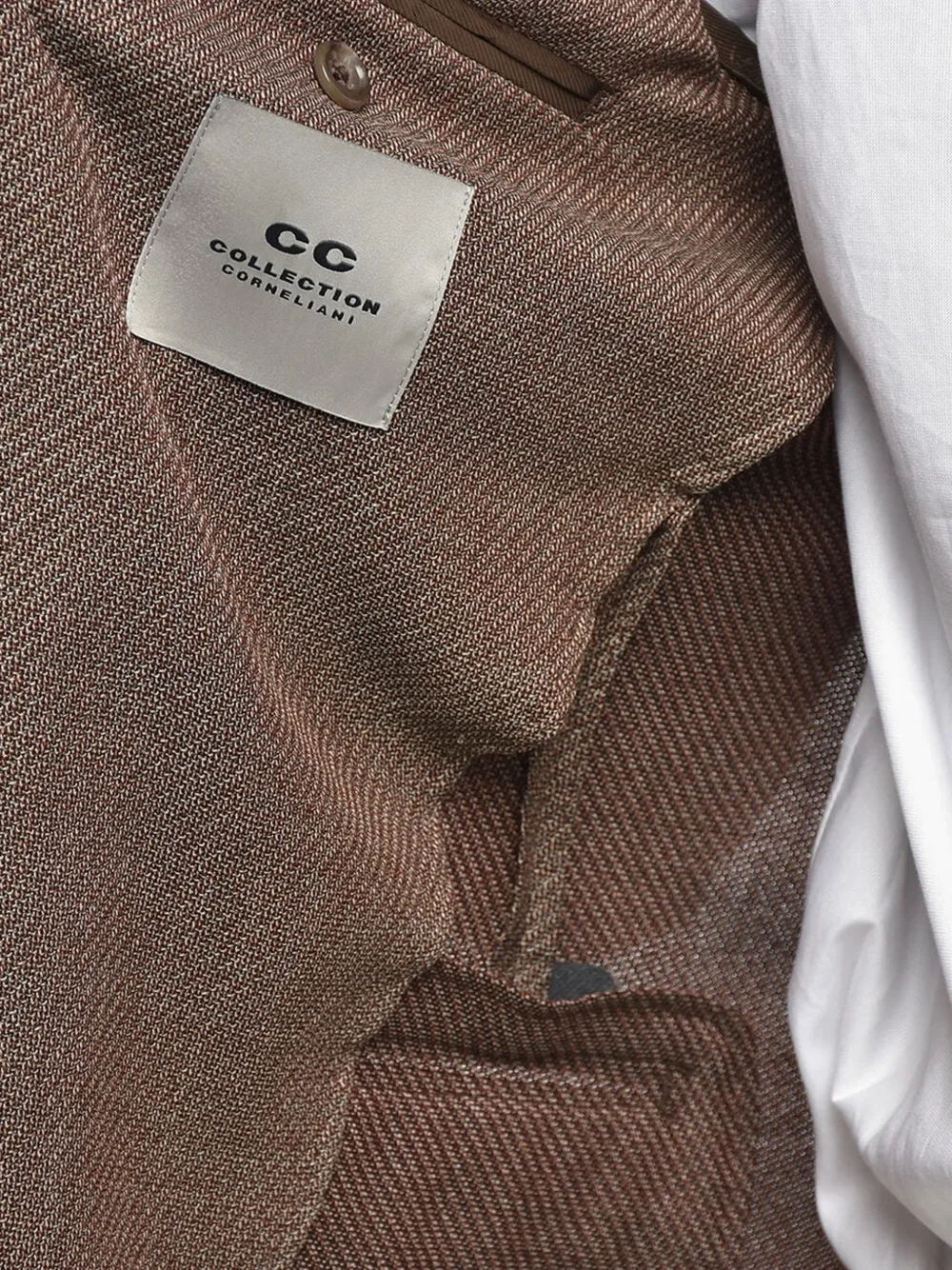 Corneliani virgin wool jetted-pocket blazer Bruin