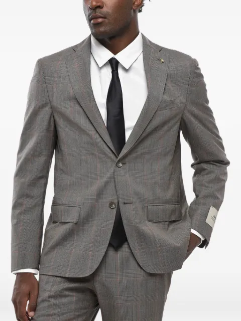 Corneliani District Check virgin wool suit