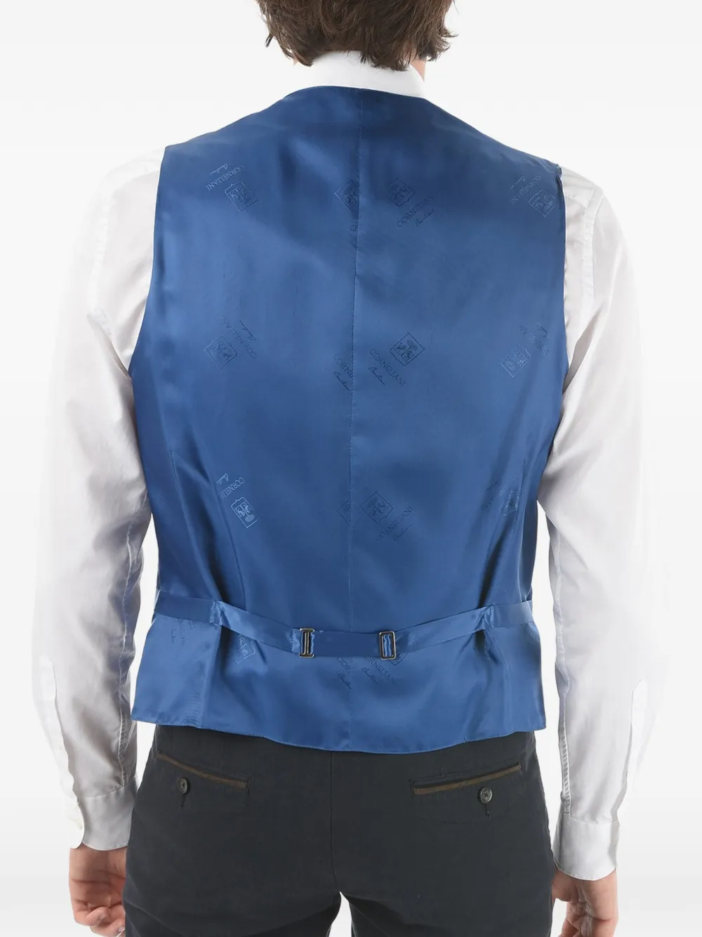 Corneliani Academy martingale waistcoat Blauw