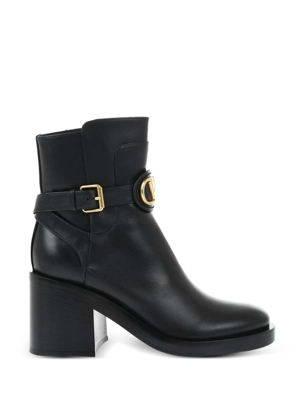 Valentino Garavani VLogo Signature leather ankle boots Zwart
