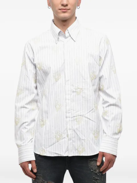 Off-White chemise à sequins brodés et rayures
