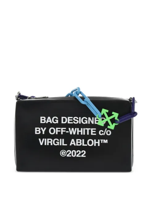 Off-White logo印花搭链单肩包