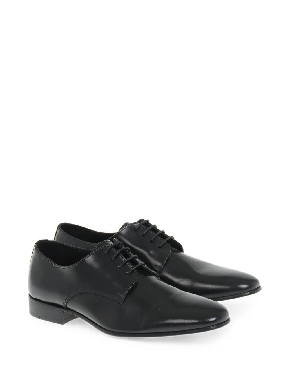 Corneliani brushed leather Derby shoes Zwart