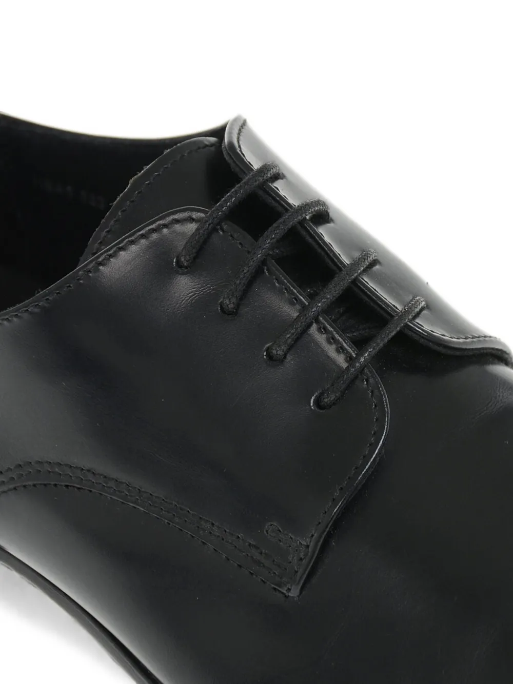 Corneliani brushed leather Derby shoes Zwart