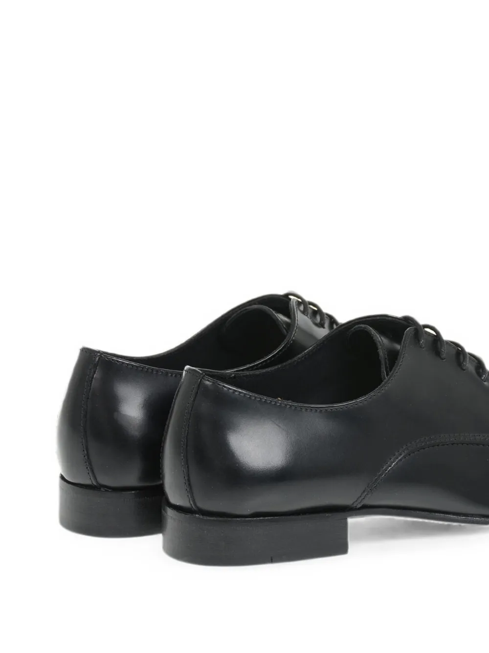 Corneliani brushed leather Derby shoes Zwart