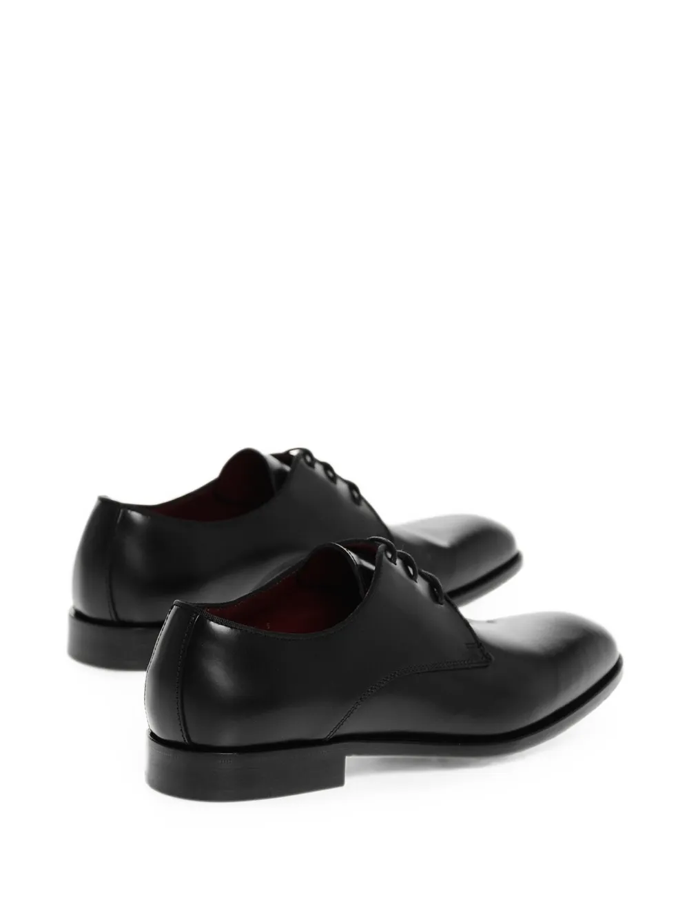Corneliani polished leather derby shoes Zwart